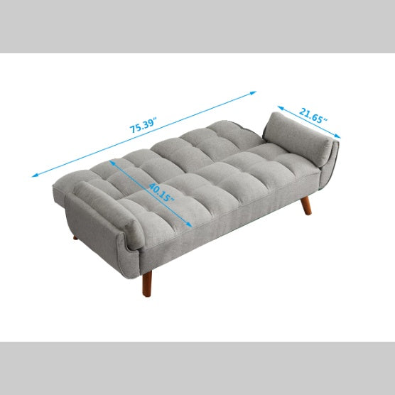 Slate Linen Reclining Sofa