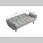 Slate Linen Reclining Sofa