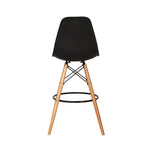 Scandinavian Wood Chair Set with Backrest