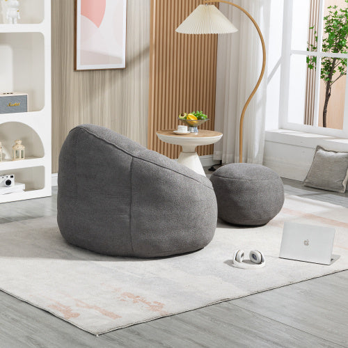 Bean Bag Chair with Footrest