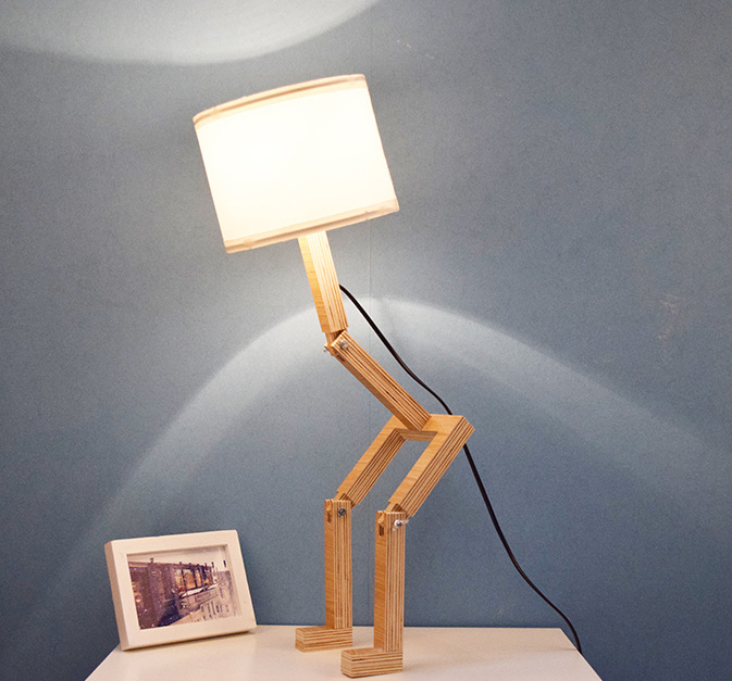 Wooden Flexi-Glow Bedside Lamp