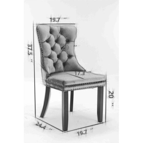 Tufted Velvet Dining Chair Set of 2