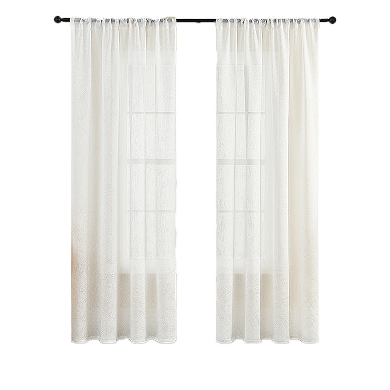Sheer Leaf Pattern Curtains