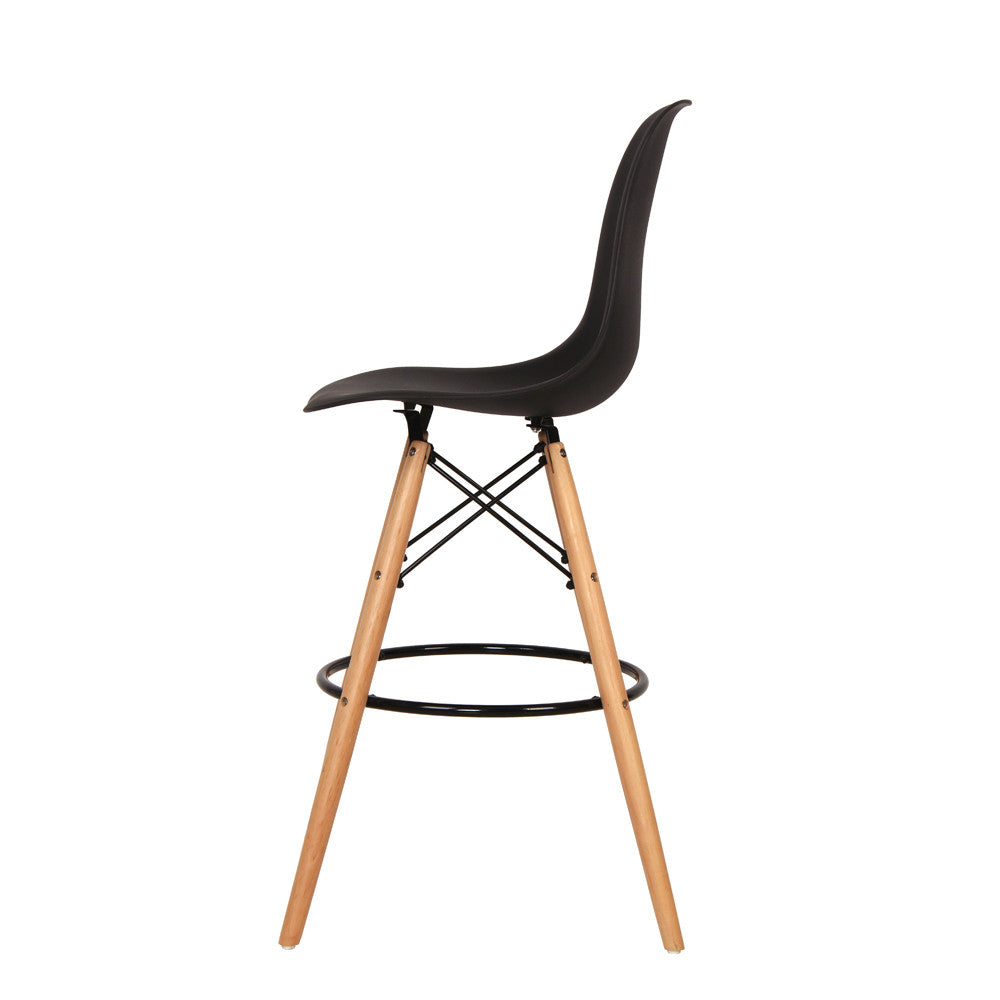 Scandinavian Wood Chair Set with Backrest