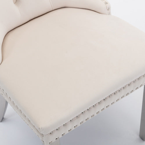 Tufted Velvet Dining Chair Set of 2