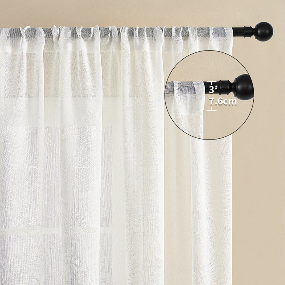Sheer Leaf Pattern Curtains