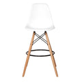 Scandinavian Wood Chair Set with Backrest