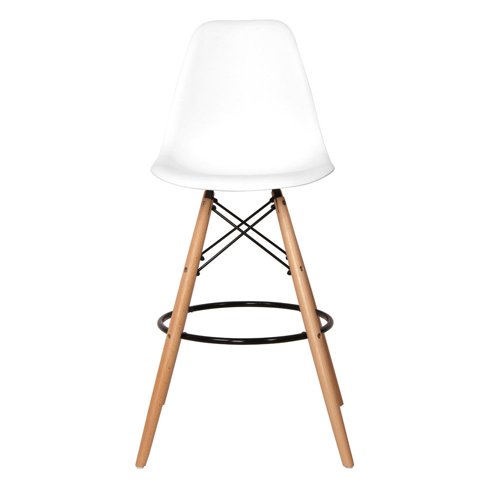 Scandinavian Wood Chair Set with Backrest