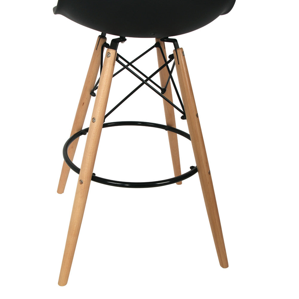 Scandinavian Wood Chair Set with Backrest