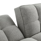 Slate Linen Reclining Sofa