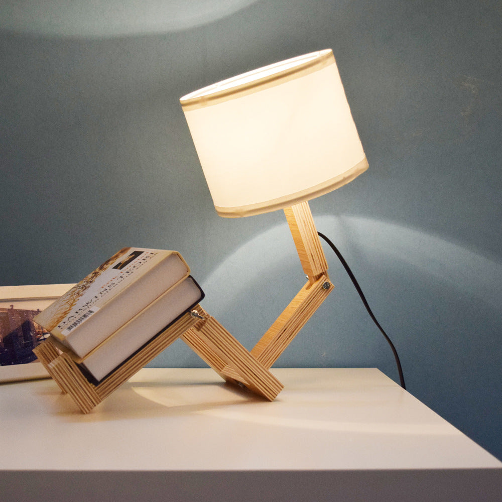 Wooden Flexi-Glow Bedside Lamp
