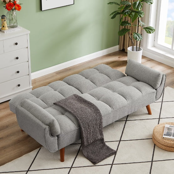 Slate Linen Reclining Sofa