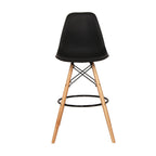 Scandinavian Wood Chair Set with Backrest