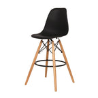 Scandinavian Wood Chair Set with Backrest
