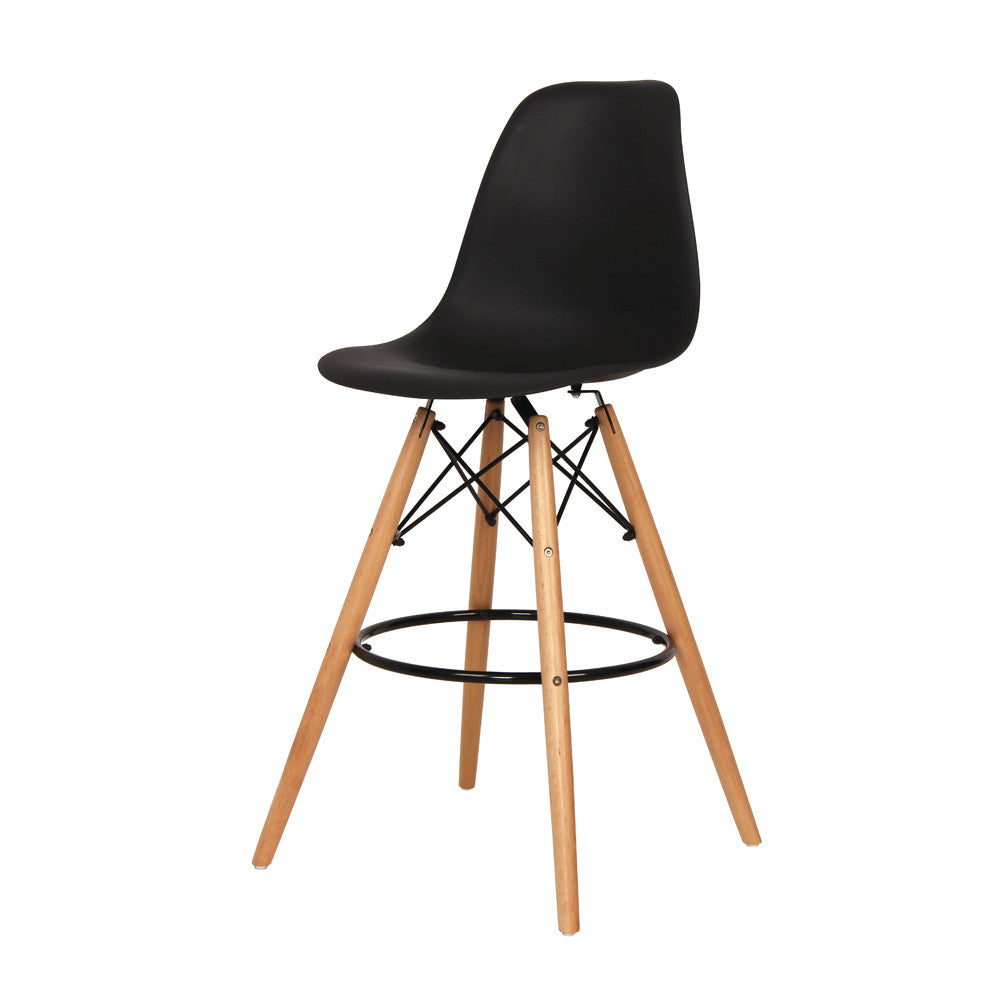 Scandinavian Wood Chair Set with Backrest