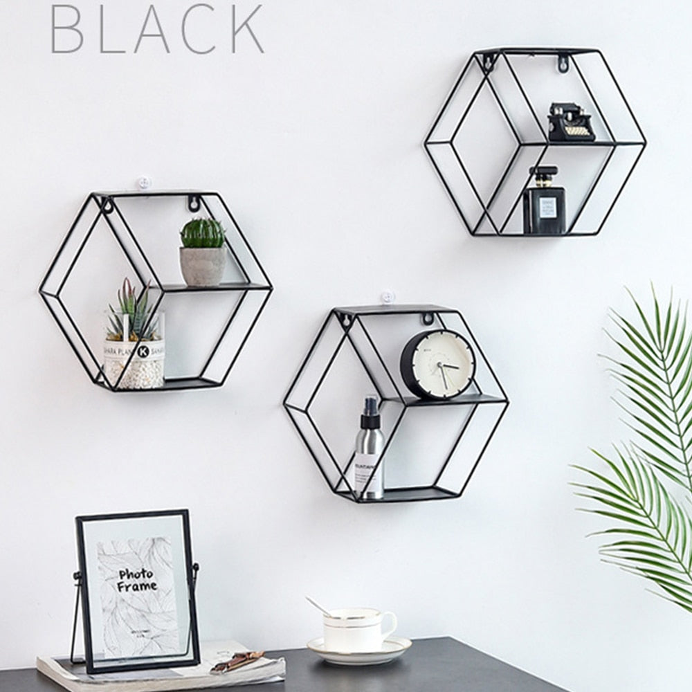 Hexagonal Wall Shelf