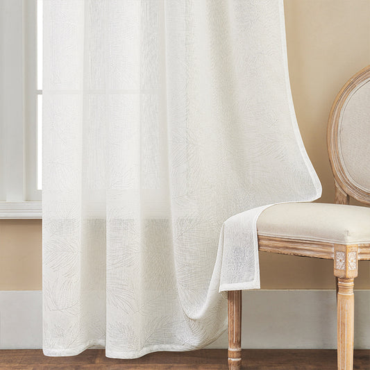Sheer Leaf Pattern Curtains