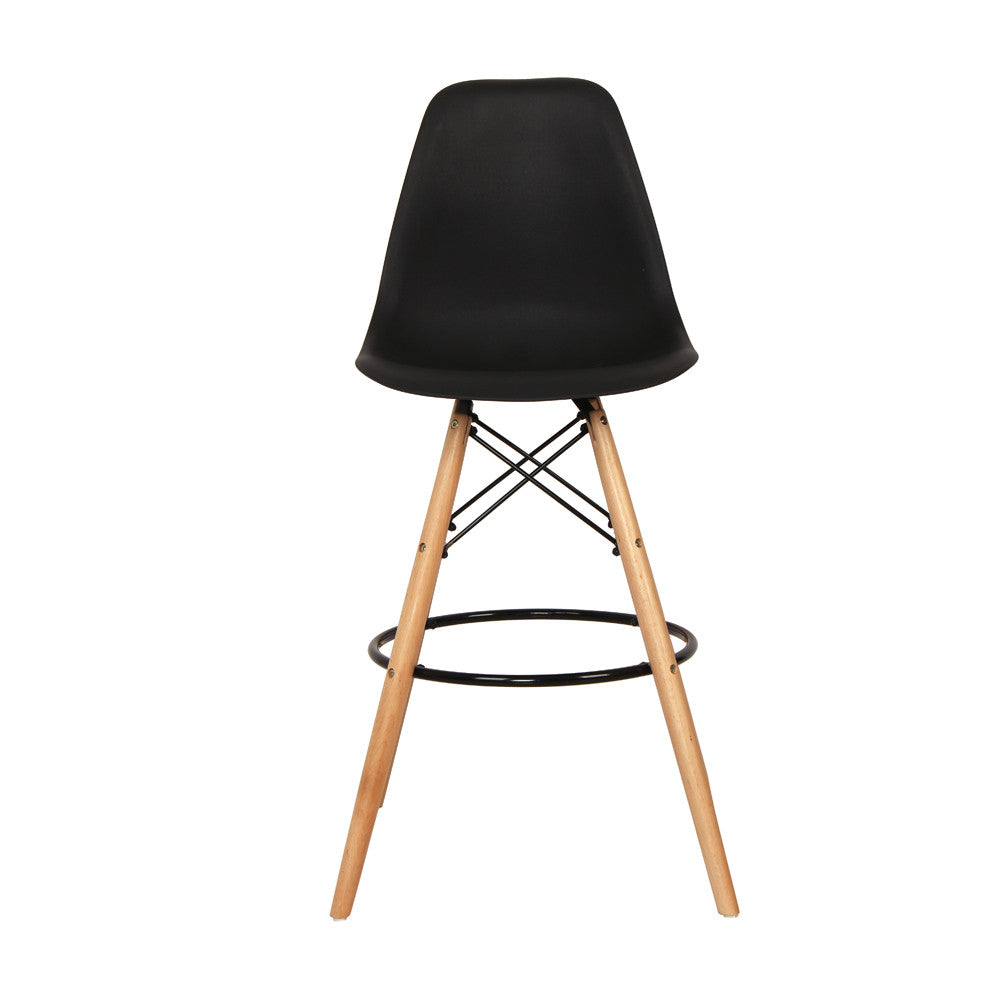 Scandinavian Wood Chair Set with Backrest