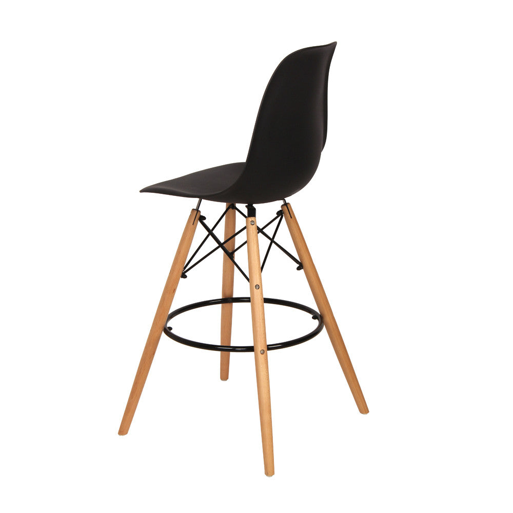 Scandinavian Wood Chair Set with Backrest