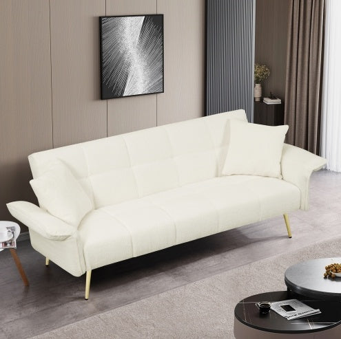 70" Velvet Futon Sofa Bed