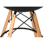 Scandinavian Wood Chair Set with Backrest